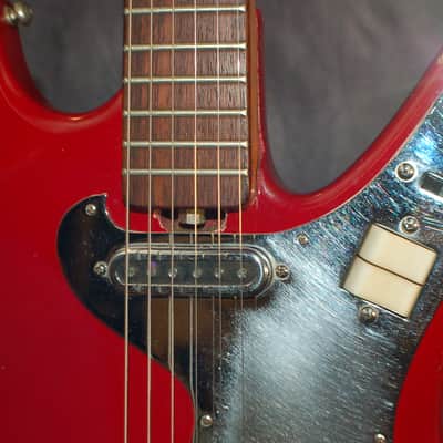 1960's Victor Model EG-35 Dual Pickup Mirror'd Pickguard Pro Setup RED image 4