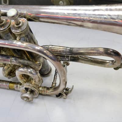 Vintage E.A. Couturier Ltd. Conical Bore Cornet with Extra Slide Valves and Carry Case image 5