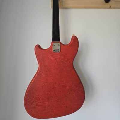 Vintage 1960s Klira Triumphator Electric Guitar - Red Vinyl - Fully Serviced - Pro Setup 1.9mm image 3