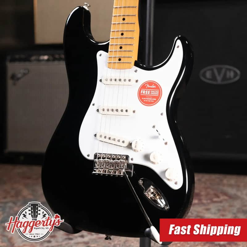 Squier Classic Vibe '50s Stratocaster Electric Guitar - Black image 1