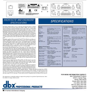 DBX Model 2031 Type III NR , Mono EQ 1/3 Octave image 3