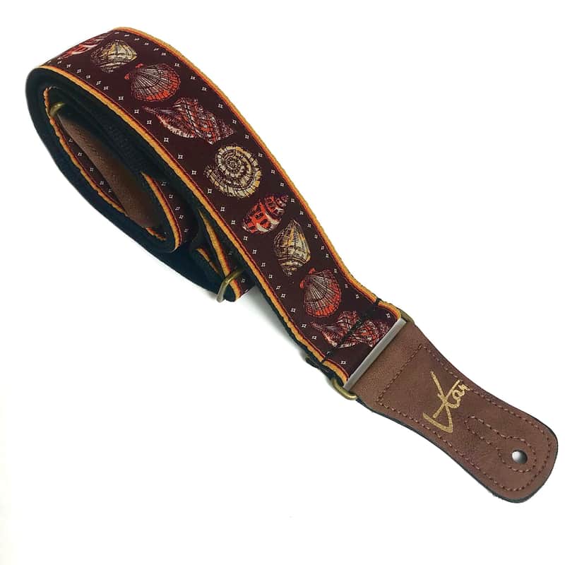 VTAR Brown Guitar Strap - Vegan Sea Shell by Vtar Brown