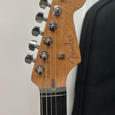 Fender American Acoustasonic Jazzmaster Acoustic Electric Guitar All-Mahogany - Natural image 3