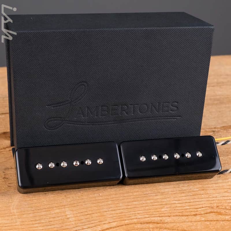 Lambertones “The Ristretto” P-90’s Soapbar Single Coil Pickup Set-Black image 1
