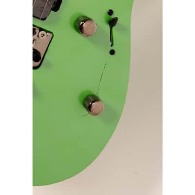 Mitchell HD400 Hard Rock Double Cutaway Electric Guitar Regular Green Lemon image 4