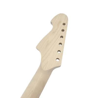 25.5" Electric Guitar Neck Maple Maple Fretboard 22 Frets Dot Inlay Unfinished Bolt-On image 4