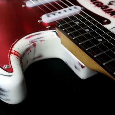 Custom Painted  and Upgraded Fender Squier CXS Strat With Matching Headstock-Aged and Relic'ed image 13