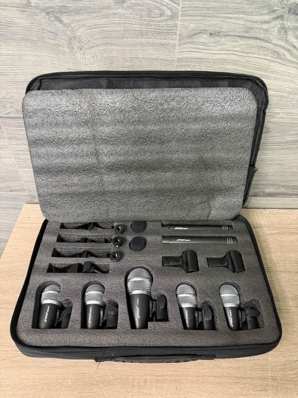 Pyle Pro Wired Microphone Drum/Instrument Kit Set 7-Mic Set PDKM12 #3207 image 1