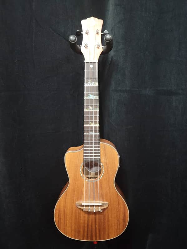 Luna High Tide Koa Left-Handed Acoustic-Electric Concert Ukulele image 1