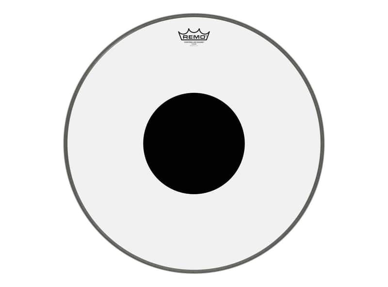 Controlled Sound Clear Black Dot Bass Drum Head 20" image 1