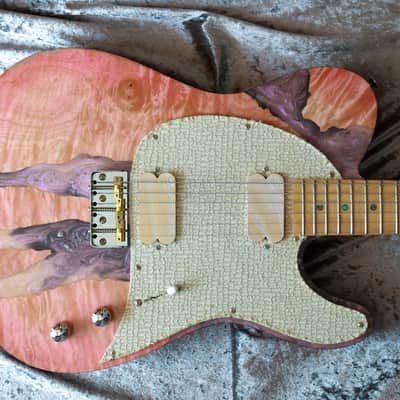 GB Liuteria Traditional Tele maple pink and purple resin image 3