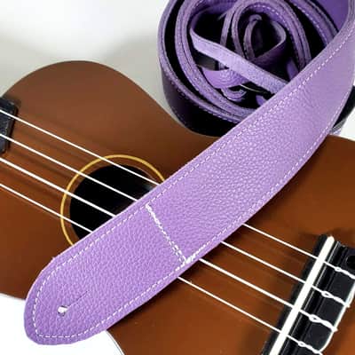 Sparkle Iridescent Premium Leather Ukulele Strap -Shimmer Leather Design Ukulele Strap -Handmade -Soft Leather Ukulele Strap -Button Strap image 1