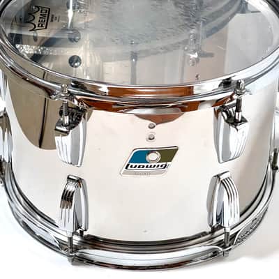 Ludwig 1970s Stainless Steel Drum Kit 24" 16" 13" 12" Big Beat shell pack image 6