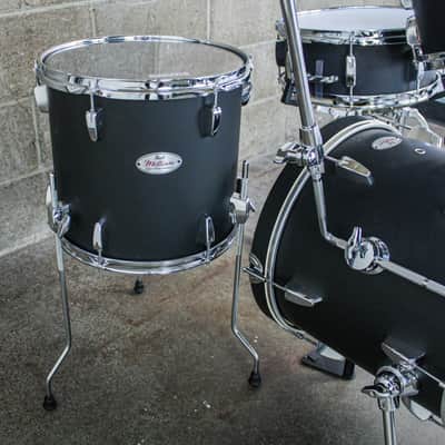 Pearl Midtown 4-Piece Drum Kit (16,10,13,SD) with Hardware - Matte Asphalt Black image 7