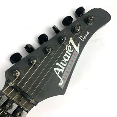 Alvarez Dana Scoop 1990s - Green Graphic Metal art Modulus Graphite neck, and Original Alvarez hardshell case and hang tag! image 4