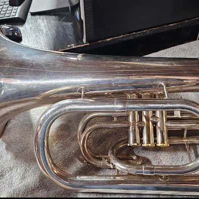 King System Blue SB30-LE Silver Marching Euphonium image 6