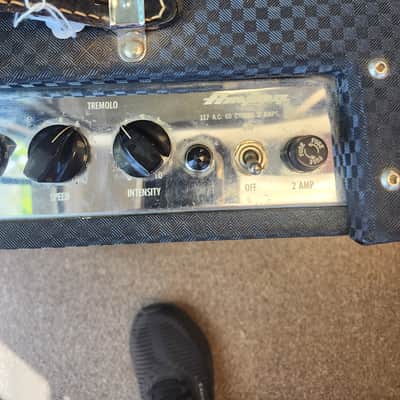 Vintage 1960s Ampeg R-12R Reverberocket 1X12" Combo Amplifier - Blue with Footswitch image 10