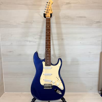 Aria STG Series Electric Guitar Blue Metallic Strat Style SSS Rosewood Fingerboard image 7