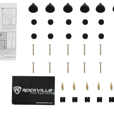 Rockville ELITE-5B 5.25" Bookshelf Speakers w/Bluetooth+36" Dark Wood Stands image 4