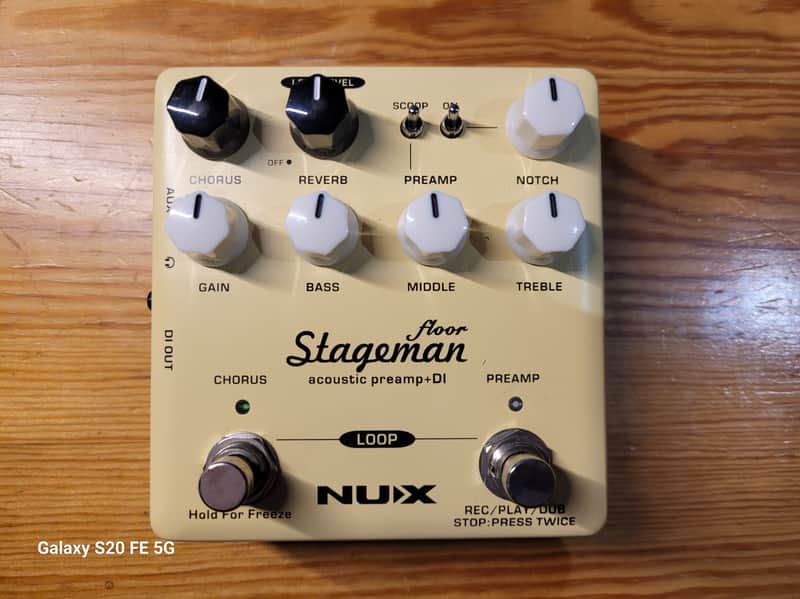 NuX NAP-5 Stageman Floor Deluxe Acoustic Preamp / DI 2010s - Yellow image 1