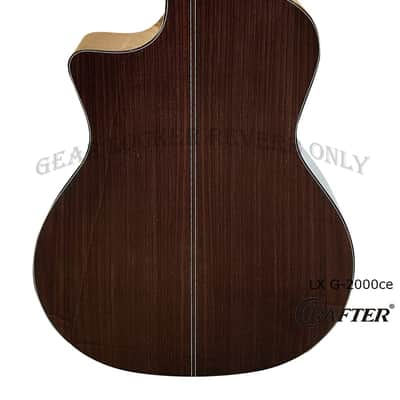 Crafter LX G-2000ce all solid torrefied Alpine Spruce & rosewood electric guitar image 5