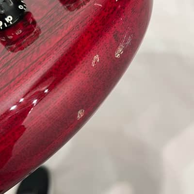 Vantage VP-795B 4 String Bass Guitar 1981 Left Hand LEFTY Transparent Red made inJapan Matsumoku image 16