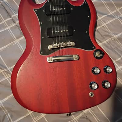 Epiphone SG Classic Worn P90 2020 - Present - Worn Cherry Open Book Headstock image 1
