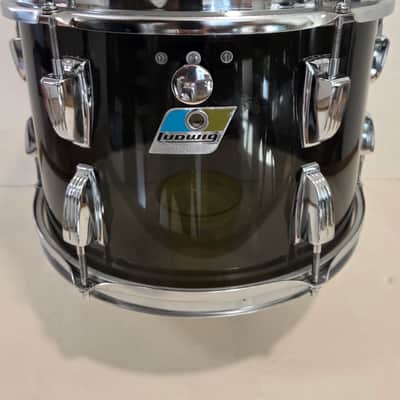 13" Ludwig  Vistalite tom - Smoke black, mid 70's image 1