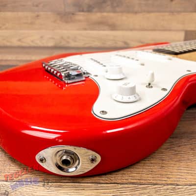 USED-Peavey Raptor EXP Electric Guitar, Solid Body Red with White Pickguard image 7