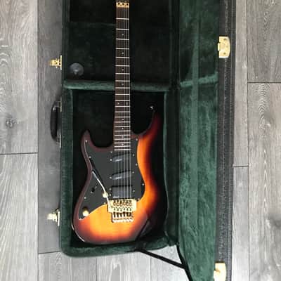 1993 Aria Pro II Strat Sunburst Maple top left handed image 3