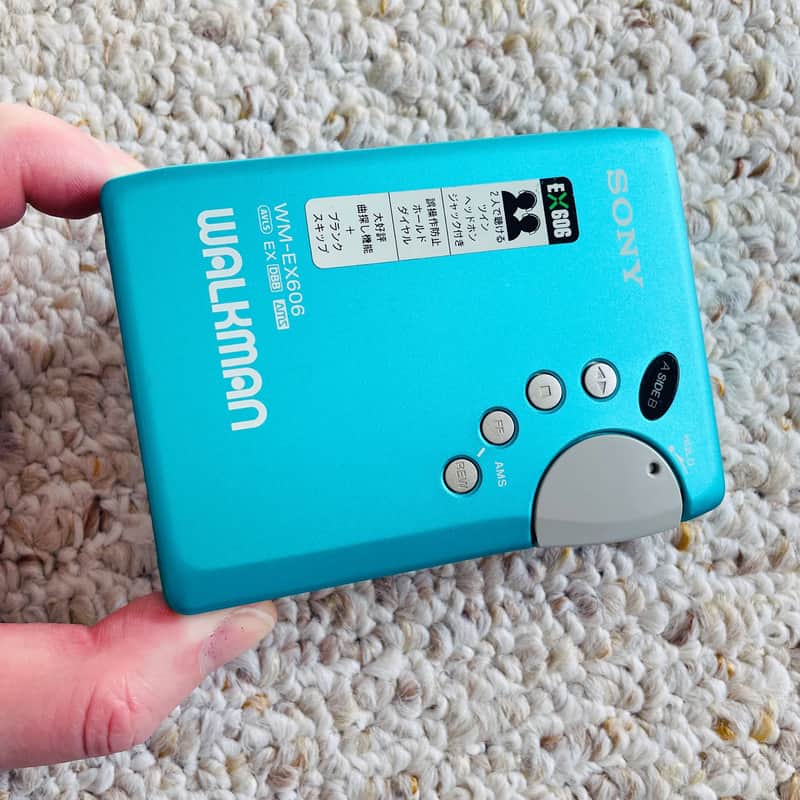 Sony WM-EX606 Walkman Cassette Player, Excellent Rare Green ! Motor Running ! image 1