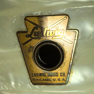 Ludwig No. 491 Pioneer 5x14" 6-Lug Snare Drum with Keystone Badge 1968 - 1969 - White Marine Pearl image 2