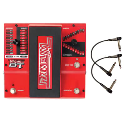 Digitech Whammy DT Guitar Pedal - Drop Tune & Whammy Effects, Pitch Shifting, True Bypass. 2 Flat Patch Cables Included image 1