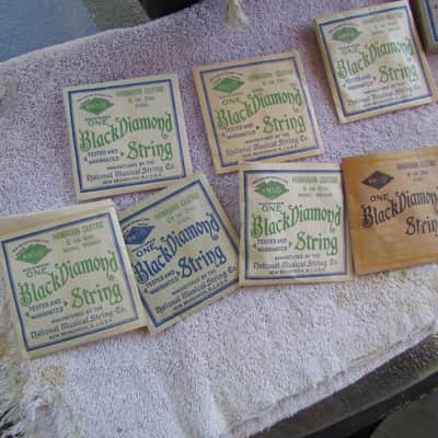 Vintage Black Diamond Monel Wound 364 Hawaiian Guitar String Set Used Strings In Original Box 30's image 2
