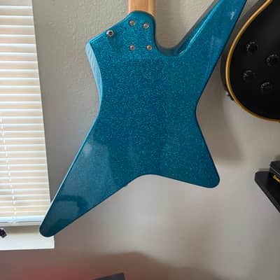ESP Custom Shop Crying Star Left Handed 2013 Blue Sparkle image 4