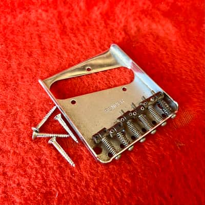 Fender Telecaster bridge 1970’s  - Chrome 6 saddle original vintage USA image 1