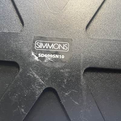 Simmons Set of 3 electric drum triggers, SD600 series, two 8” one 10” with L rods image 4