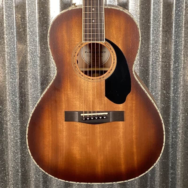 Fender PS-220E Paramount Parlor Acoustic Electric Mahogany Aged Cognac Burst & Case #3169 Used