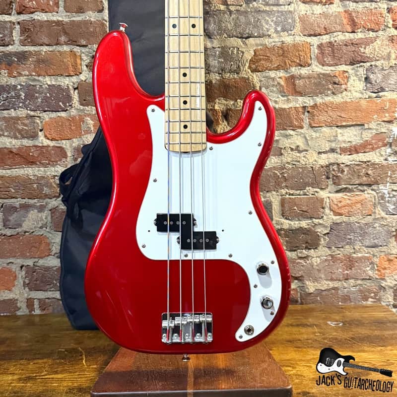 Fender P-Bass *MIJ* Electric Bass w/GB (1990s - Candy Apple Red) image 1