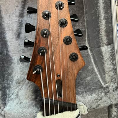 One of a kind 2018 RLG Red Layer Guitars Custom made in Amsterdam Multi-scale 27.7”-29.4” Juggernaut Baritone 8 string graphtech ghost Piezo saddles/preamp Lundgren M8 Alex Grey Inspired Inlay Hiscox Tool Djent Meshuggah image 4
