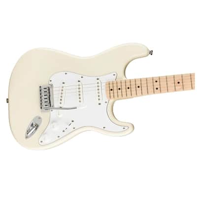 Fender Affinity Series™ Stratocaster®, Maple Fingerboard, Olympic White, 0378002505 Bundle w/12-Pack Guitar Picks and Liquid Audio Polishing Cloth image 6