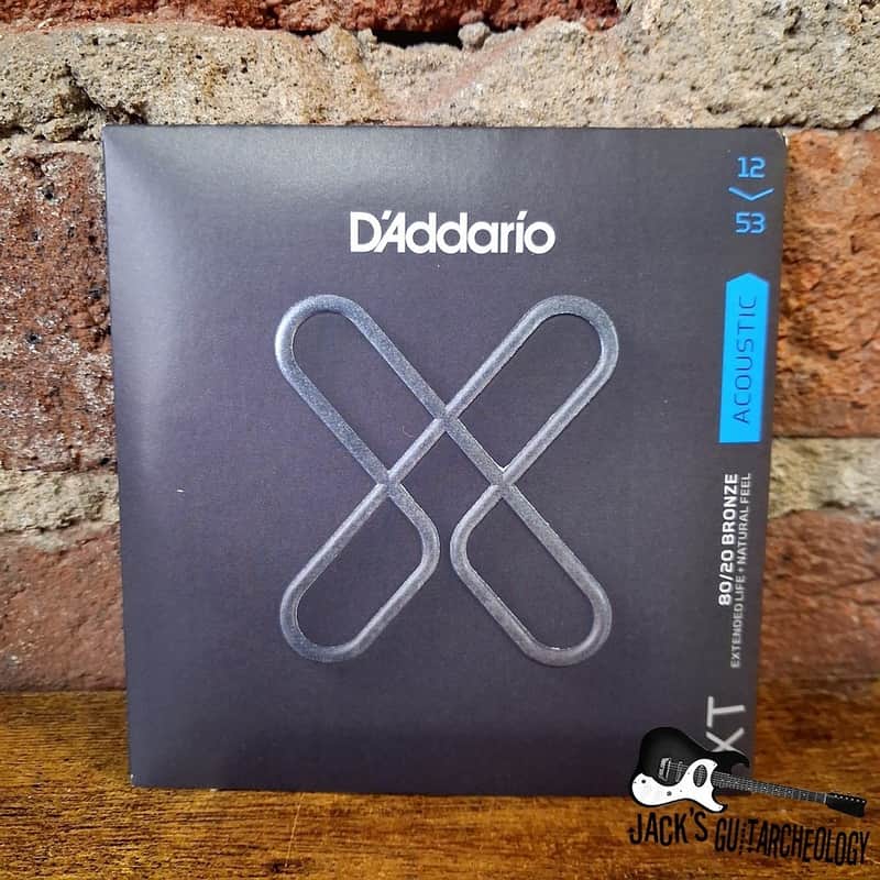D'Addario XT 80/20 Coated Phosphor Bronze | 12-53 Light Acoustic Guitar Strings image 1