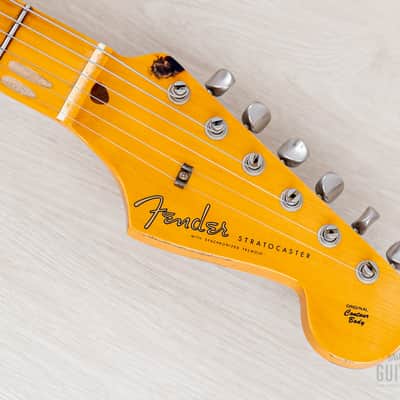 2023 Fender Custom Shop Limited Edition 1957 Stratocaster Relic Faded Daphne Blue w/ Case, COA, Tags image 4