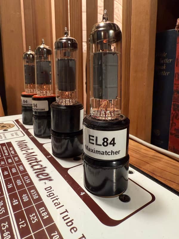 JJ Electronic EL84 / 6BQ5 Power Tubes Matched Quad (4) MaxiMatcher Tested - Fast Ship image 1