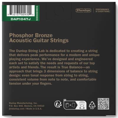 DAP1047J Phosphor Bronze Light 12 Cordes 10-47 Dunlop image 2