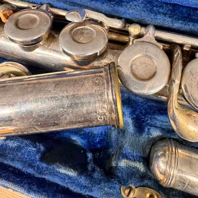 Vintage W.T. Armstrong Concert Flute Orchestral C Open Hole 25 1962 - Silver image 15