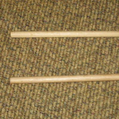 ONE pair new old stock (with packaging) Musser M4225 Mallets, white 1" medium-hard poly-ball head with birch handles -- recommended use is for bells or xylophone (from around 2019) Made in USA image 17