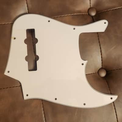 Classic Fender Jazz Bass 3-ply 10 hole White Pickguard image 1