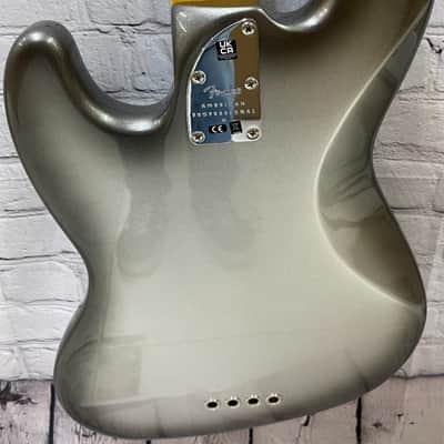 Fender American Professional II 4-String Jazz Bass, Mercury with Case 9.0 lbs image 8