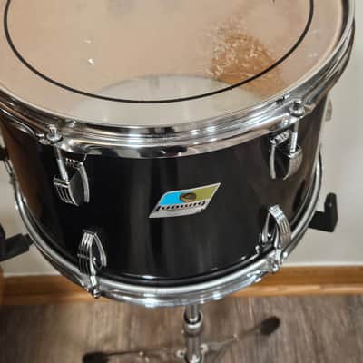 Vintage 9x13 Black Cortex Tom w/ Ludwig Hardware 6-Ply Shell B/O Badge image 3